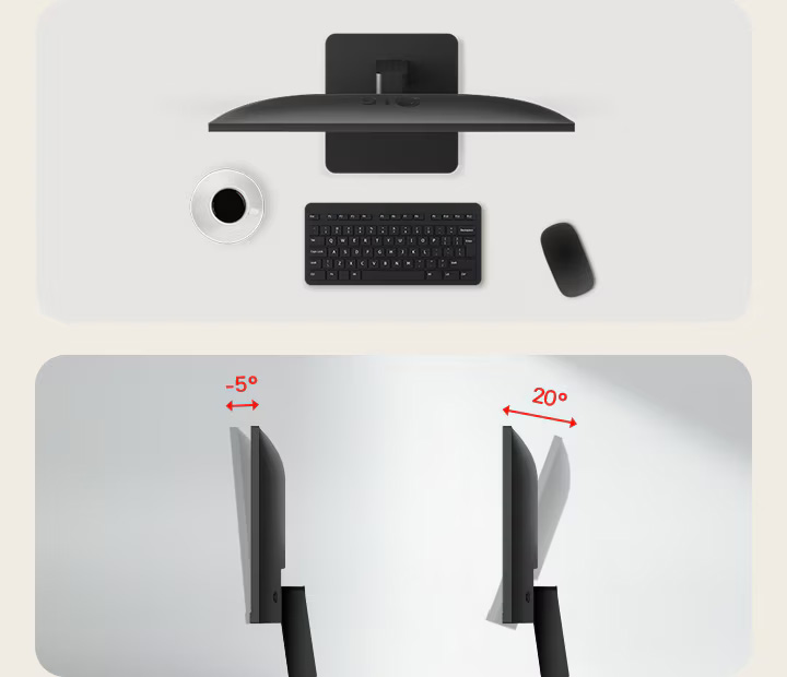 Monitor LG 22U401A-B con diseño ergonómico e inclinación ajustable de -5° a 20°