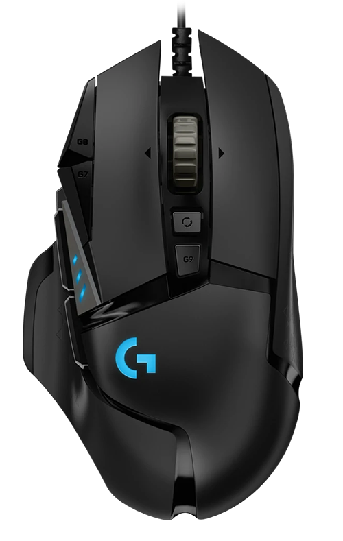 vista superior del Mouse Logitech G502 HERO