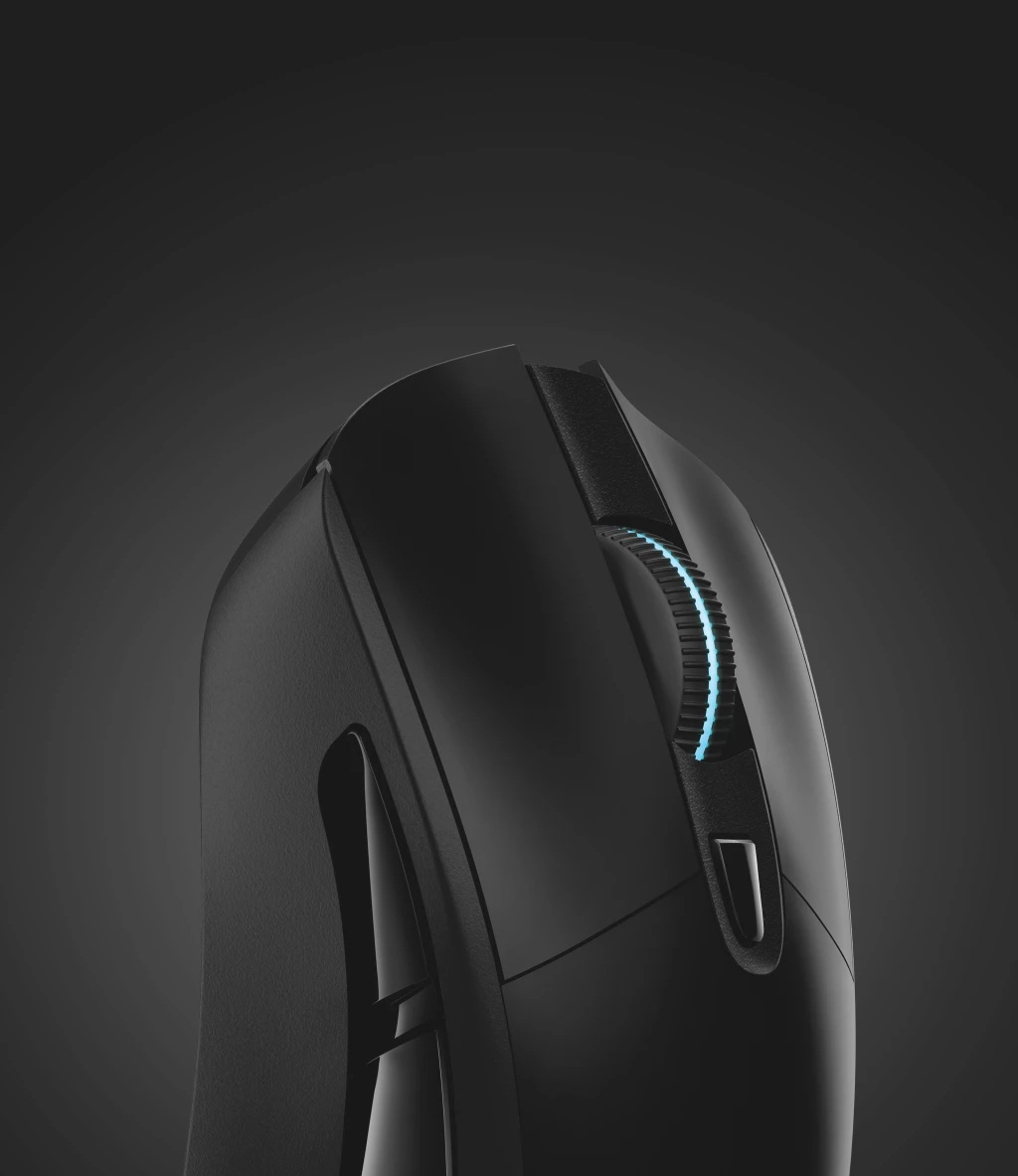 Vista lateral del Mouse Logitech G703 LIGHTSPEED