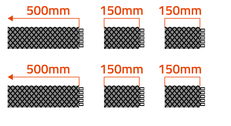 Largo del Conector SATA: 1x 500mm + 150mm + 150mm, 1x 500mm + 150mm + 150mm