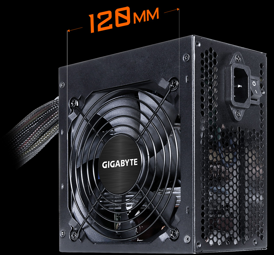 detalle del ventilador de 120mm la Fuente Gigabyte P650B