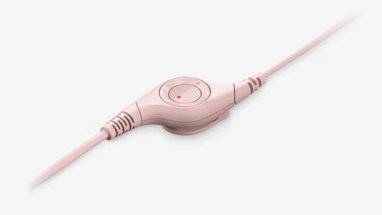 Control de volumen y silencio en cable rosa, para que vos manejés el sonido cómodamente