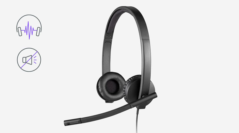 auriculares con icono de cancelación de ruido