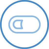 Icono de obturador de privacidad