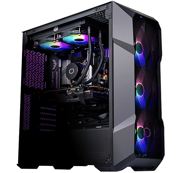 Cooler para CPU Cooler Master MasterLiquid 240L Core ARGB instalado en un equipo