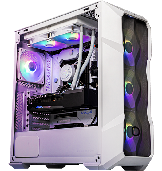 Cooler para CPU Cooler Master MasterLiquid 240L Core ARGB White instalado en un equipo