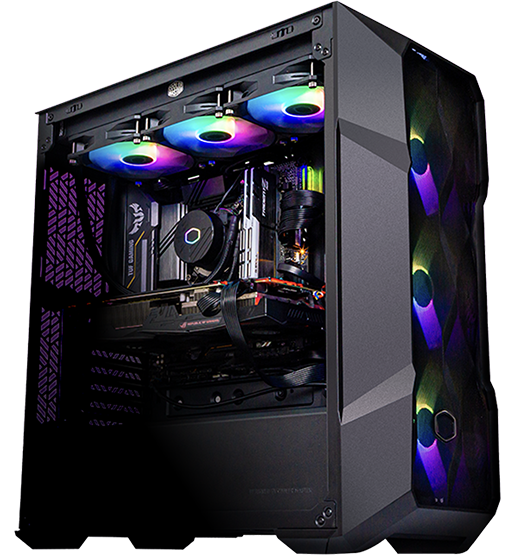 Cooler para CPU Cooler Master MasterLiquid 360L Core ARGB instalado en un equipo