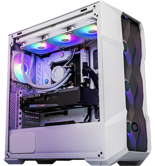 Cooler para CPU Cooler Master MasterLiquid 360L Core ARGB White instalado en un equipo