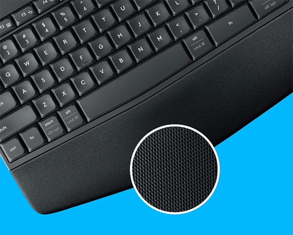 TECLADO ONDULADO, REPOSAMANOS BLANDO