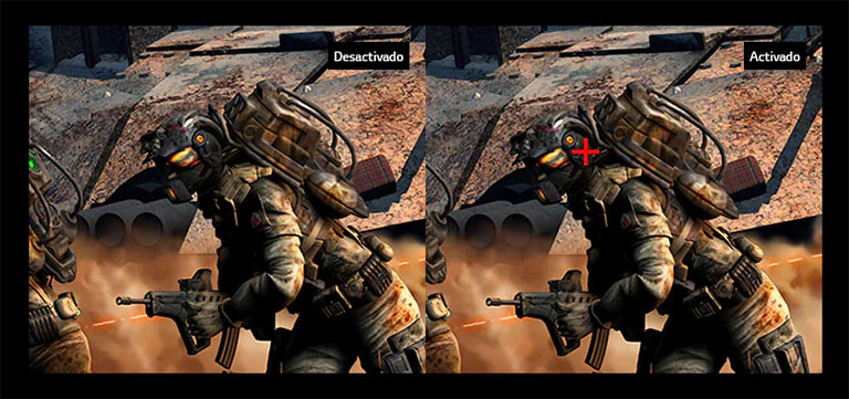 Crosshair Activado y desactivado