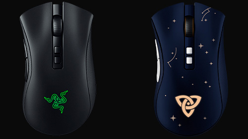 Razer DeathAdder V2 Pro en versión Negro y versión Genshin Impact