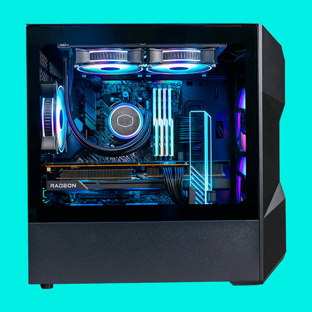 Vista del lateral del Gabinete Cooler Master MasterBox TD300 Mesh