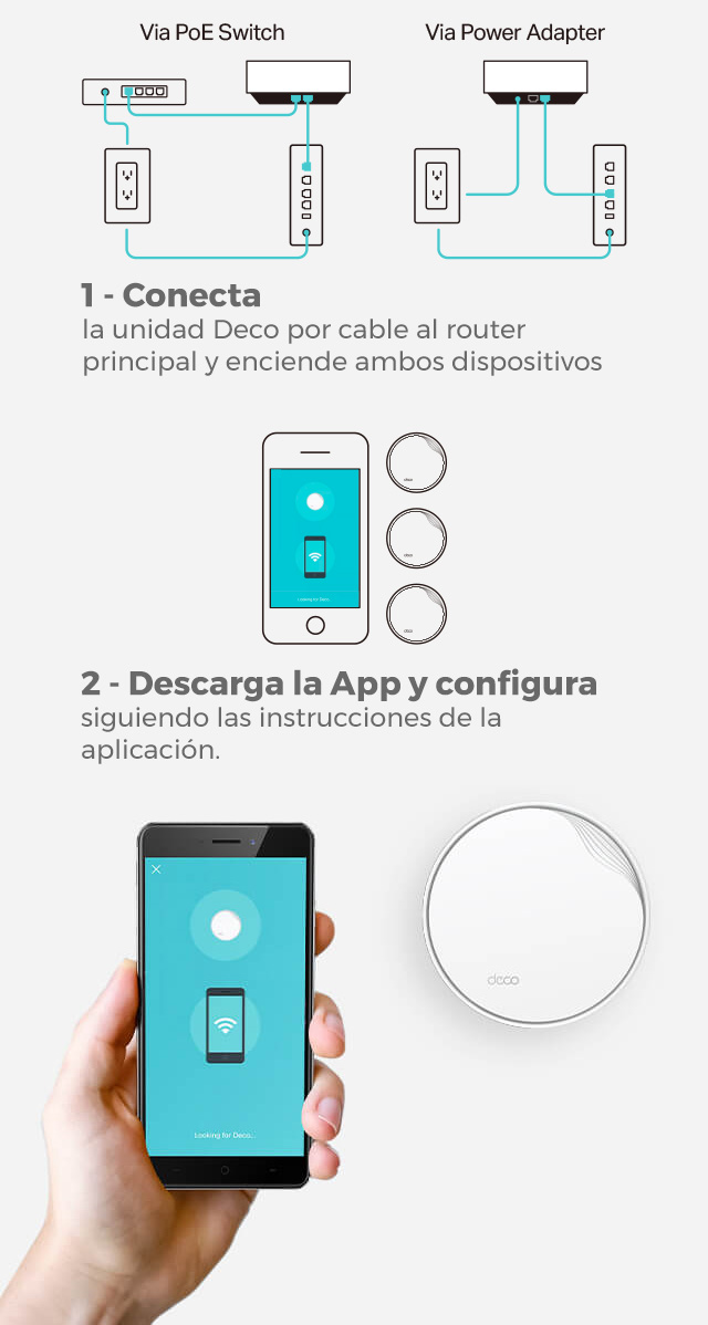 Deco X50-PoE Configuración rápida y sencilla con la App Deco