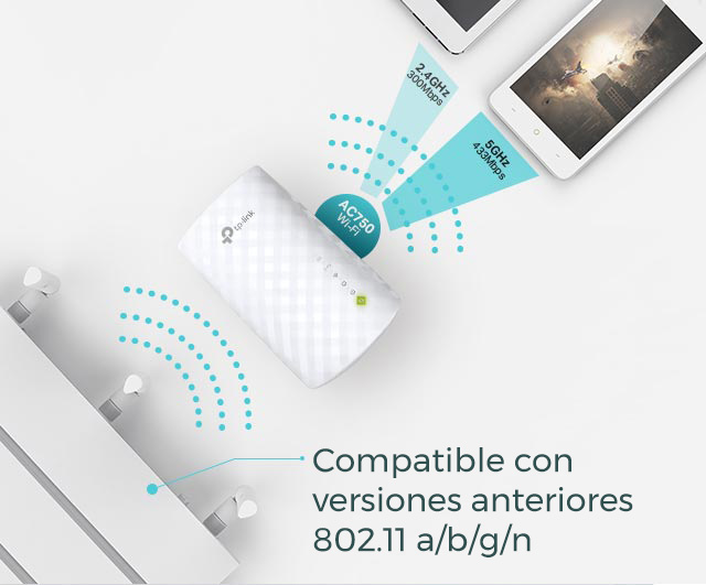 RE200 WiFi AC750 para Conexiones Compatibles