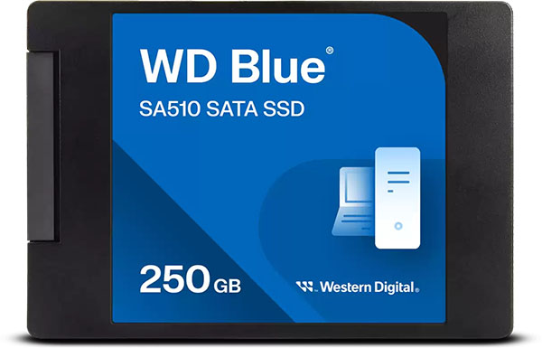 SSD WD Blue SA510 SATA con carcasa de 2,5 pulgadas/7 mm - 250 GB