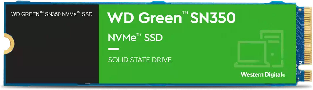 vista frontal del disco WD Green™ SN350 NVMe™ SSD
