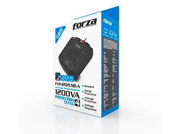 Regulador automático de voltaje Forza FVR-1202USB-A 1200VA/600W