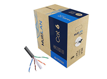 Bobina de cable Furukawa MultiLan Cat.6 U/UTP CM 305 m Gris