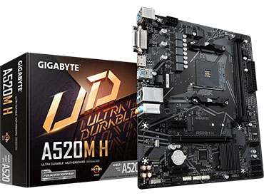 Mother Gigabyte A520M H Socket AM4