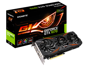 Placa de Video Gigabyte GeForce® GTX 1070 G1 Gaming 8GD