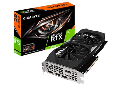 Placa de Video Gigabyte GeForce RTX™ 2060 WINDFORCE OC 6G