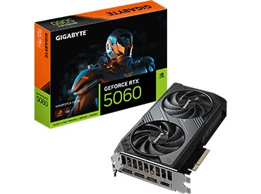 Placa de video Gigabyte GeForce RTX™ 5060 WINDFORCE OC 8G