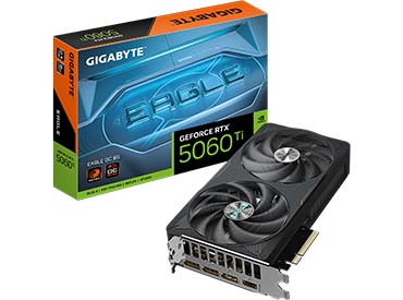 Placa de video Gigabyte GeForce RTX™ 5060 Ti EAGLE OC 8G
