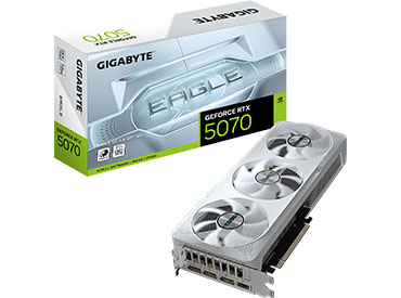 Placa de video Gigabyte GeForce RTX™ 5070 EAGLE OC ICE SFF 12G