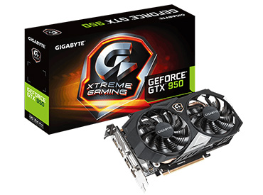Placa de Video Gigabyte GeForce® GTX 950 XTREME GAMING 2GD