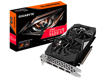 Placa de video Gigabyte Radeon™ RX 5600 XT WINDFORCE OC 6G