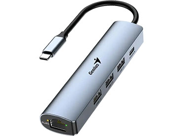 Hub USB-C 5 En 1 Con Ethernet Gigabit Genius UH-545