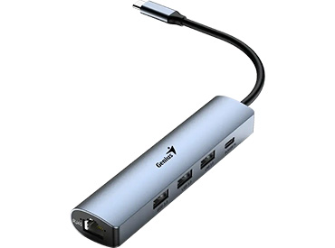 Hub USB-C 5 En 1 Con Ethernet Gigabit Genius UH-545