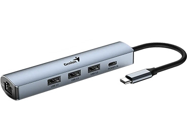 Hub USB-C 5 En 1 Con Ethernet Gigabit Genius UH-545