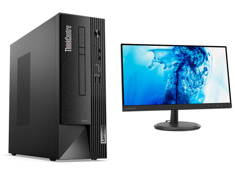 Lenovo ThinkCentre neo 50s - i7-12700 - 8GB - 256GB SSD - W11 Pro + Monitor  Lenovo D22e-20