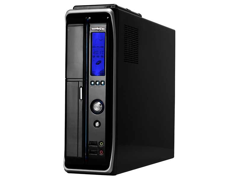 Gabinete Slim Sentey SS1-2421 con fuente 450W - LCD - Computer Shopping