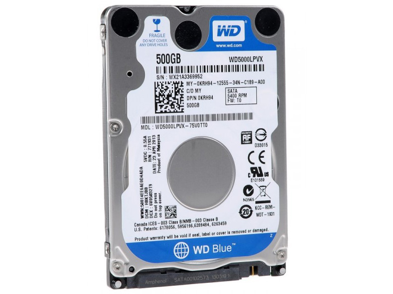 Disco WD Blue 500 GB SATA3 8MB Buffer (WD5000LPVX) - Computer