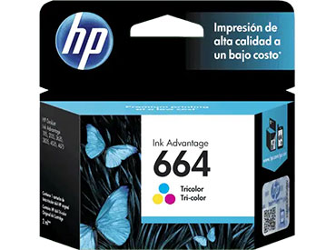 Cartucho de Tinta HP 664 Tricolor Original (F6V28AL)