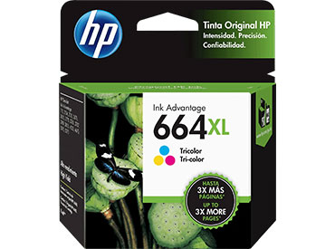 Cartucho de Tinta HP 664XL Tricolor Original (F6V30AL)