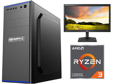 Computadora Kelyx AMD Ryzen 3 3200G + Monitor LG 20