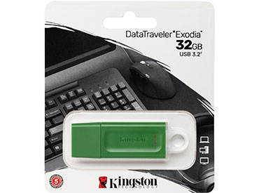 Pen Drive Kingston DataTraveler® Exodia 32GB USB 3.2 Gen 1 - Verde