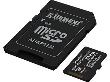 Tarjeta de memoria microSD Kingston Canvas Select Plus SDCS3 512GB con Adaptador