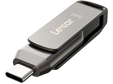 Pen Drive Lexar® JumpDrive® Dual Drive D400 64GB USB 3.2 Tipo-C™