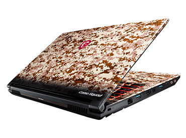Notebook MSI GE62 7RE Camo Squad LE i7 - 16GB - 128GB + 1TB - GTX 1050Ti - W10