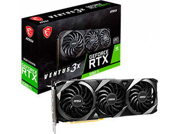 Placa de video MSI GeForce RTX™ 3060 Ti VENTUS 3X 8G OC LHR