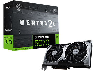 Placa de video MSI GeForce RTX™ 5070 12G VENTUS 2X OC
