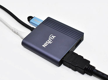 Nisuta Docking USB C 3.1 a 2x HDMI, USB 3.0, PD 100W (NSUCD6)