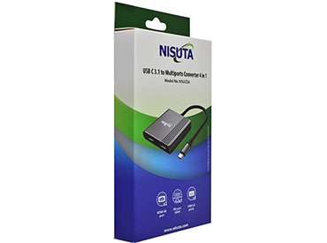 Nisuta Docking USB C 3.1 a 2x HDMI, USB 3.0, PD 100W (NSUCD6)