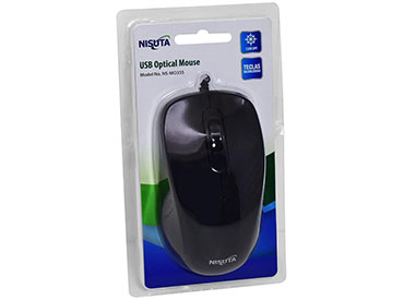 Mouse óptico USB 1200 dpi Nisuta (NSMO35S)