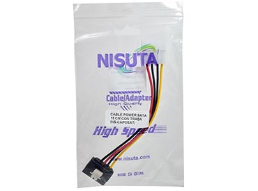 Cable de Alimentacion Nisuta Power SATA 15 CM con traba (NSCAPOSAT)