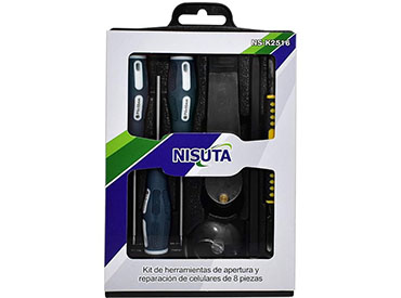 Kit de herramientas de 8 piezas para reparación de celulares Nisuta (NSK2516)
